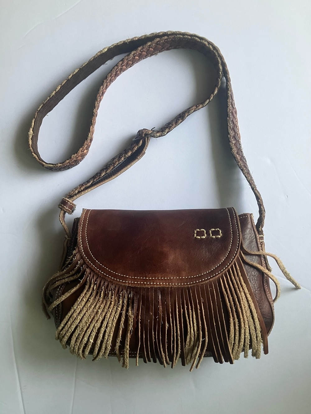 Bed Stu Eastend Fringe Crossbody Bag - Brown/Teak